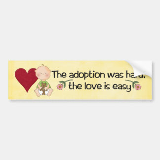 Adesivo Para Carro bumpersticker da adopção