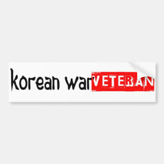 Adesivo Para Carro bumpersticker da Guerra da Coreia