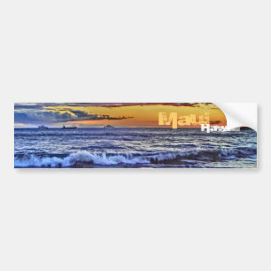 Adesivo Para Carro Bumpersticker da praia de Maui Havaí