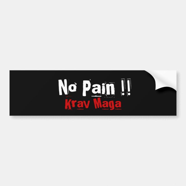Adesivo Para Carro Bumpersticker das artes marciais de Krav Maga (Frente)