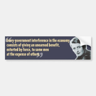 Adesivo Para Carro Bumpersticker de Ayn Rand