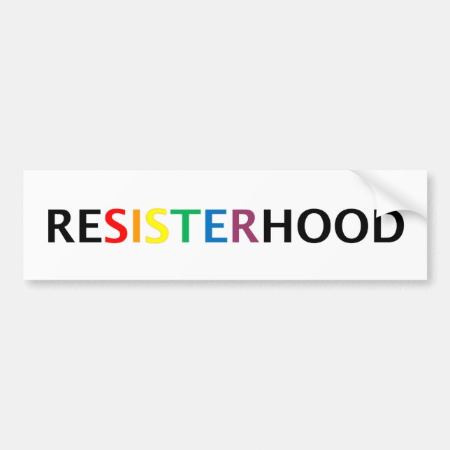 Adesivo Para Carro Bumpersticker de Resisterhood (Frente)