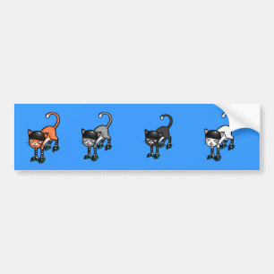 Adesivo Para Carro Bumpersticker de Rollercats