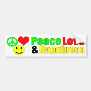Adesivo Para Carro bumpersticker do amor e da felicidade da paz