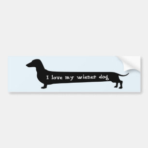 Adesivo Para Carro Bumpersticker do cão do Wiener
