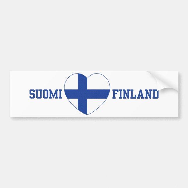 Adesivo Para Carro Bumpersticker do costume de SUOMI FINLANDIA (Frente)