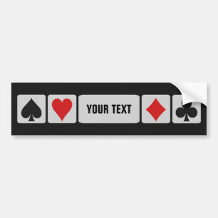 Adesivo Para Carro Bumpersticker do costume do jogador de cartão