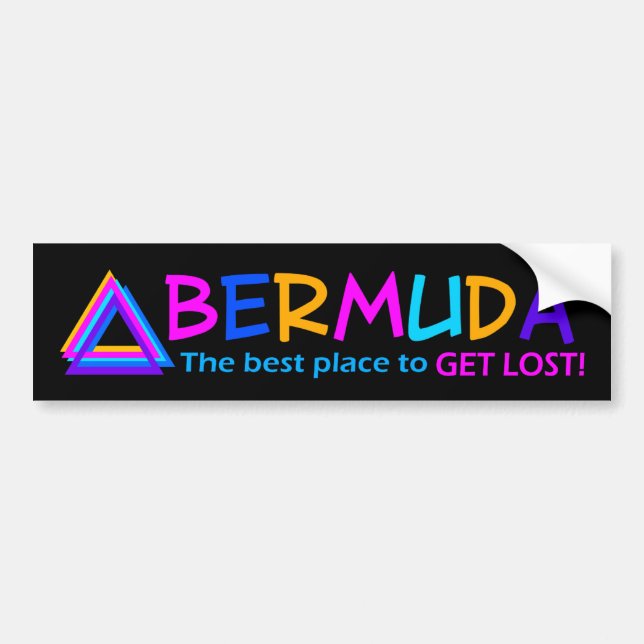 Adesivo Para Carro Bumpersticker do TRIÂNGULO de BERMUDA (Frente)