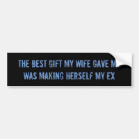 Bumpersticker engraçado sarcástico da esposa ex