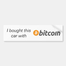 Bumpersticker - eu comprei este carro com Bitcoin