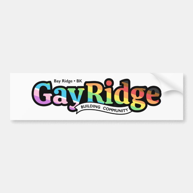 Adesivo Para Carro Bumpersticker GayRidge (Frente)