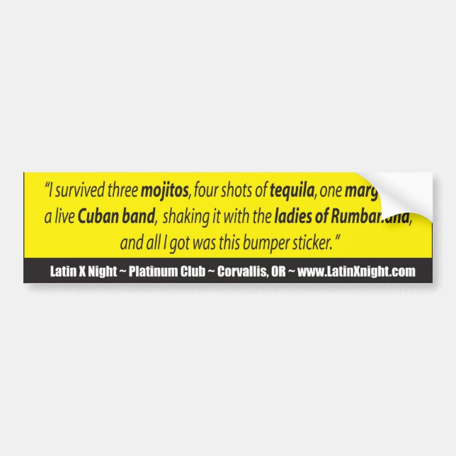 Adesivo Para Carro bumpersticker-latinx (Frente)