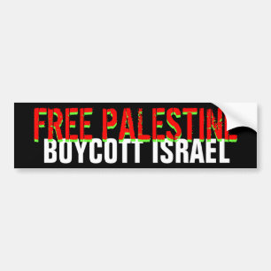 Adesivo Para Carro Bumpersticker LIVRE de ISRAEL do BOICOTE de