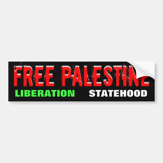 Adesivo Para Carro Bumpersticker LIVRE de PALESTINA (Frente)