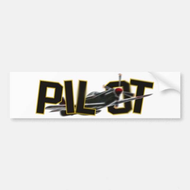 Adesivo Para Carro Bumpersticker piloto (Frente)