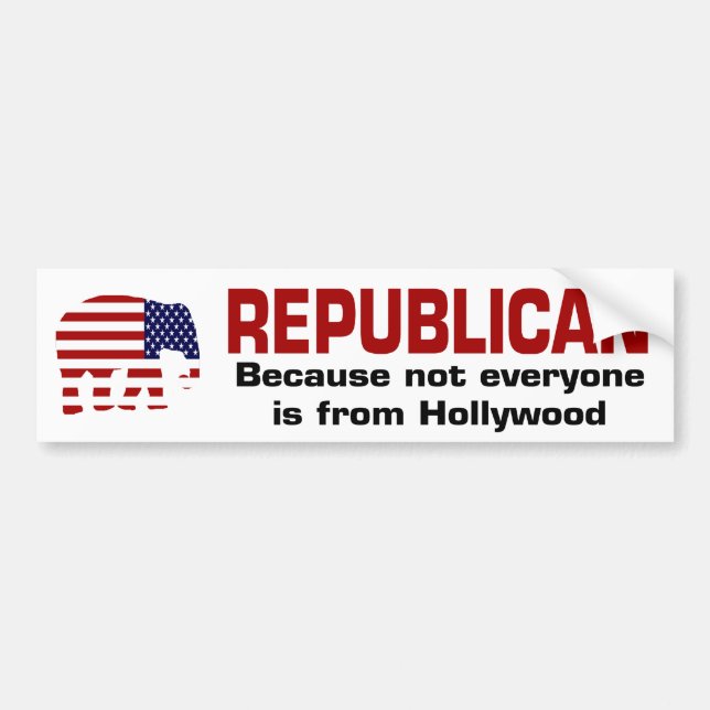 Adesivo Para Carro Bumpersticker republicano engraçado (Frente)