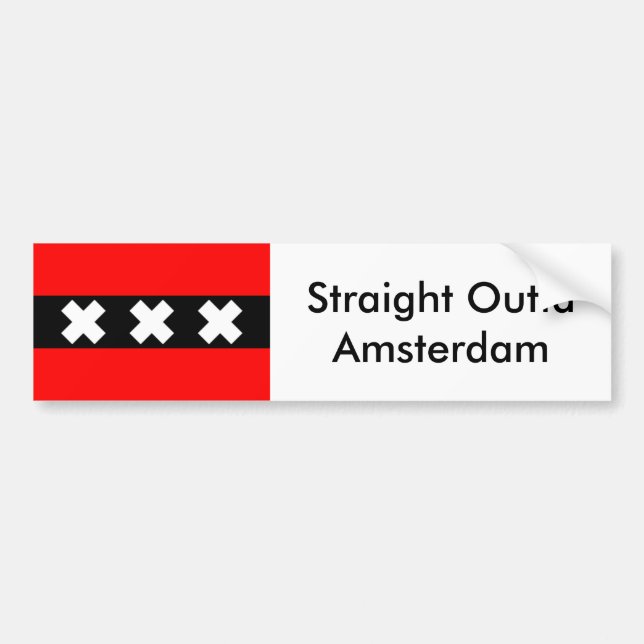Adesivo Para Carro Bumpersticker reto de Outta Amsterdão (Frente)