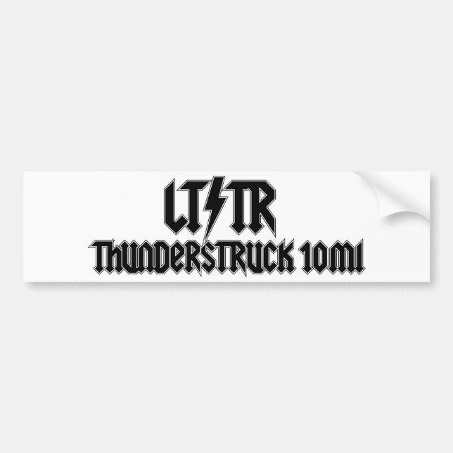 Adesivo Para Carro Bumpersticker Thunderstruck de 10 milhas (Frente)