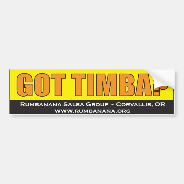 Adesivo Para Carro bumpersticker-Timba (Frente)