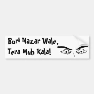 Adesivo Para Carro Buri Nazar Wale, Muh Tera Kala!