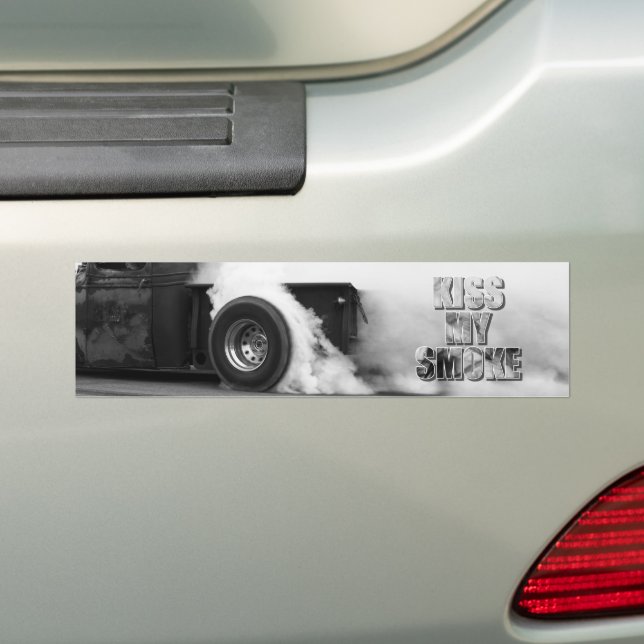 Adesivo Para Carro Burnout! Beija Minha Fumaça (No carro)