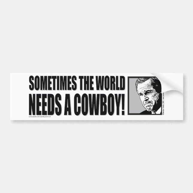 Adesivo Para Carro BUSH — COWBOY-White (Frente)