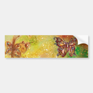 ADESIVO PARA CARRO BUTTERFLY IN GOLD YELLOW SPARKLES