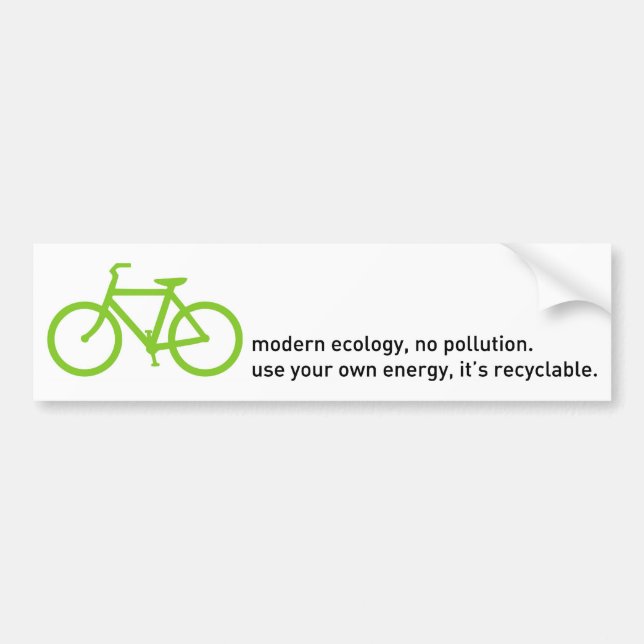 Adesivo Para Carro Bycicle: Ecologia moderna (Frente)