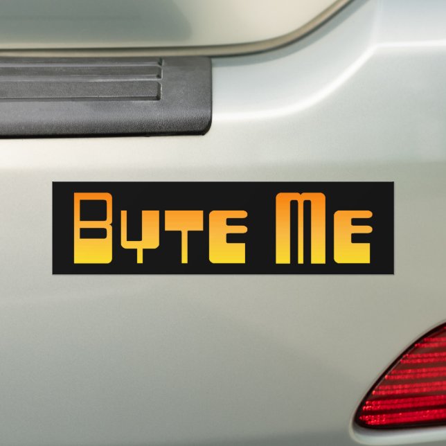 Adesivo Para Carro Byte Me Bumper Sticker (No carro)