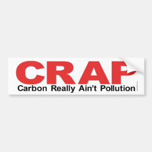 Adesivo Para Carro C.R.A.P. O carbono não é realmente poluição