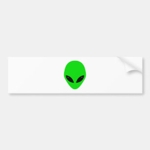 Adesivo Para Carro Cabeça de Alienígena Verde