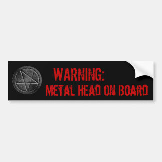 Adesivo Para Carro Cabeça do metal a bordo