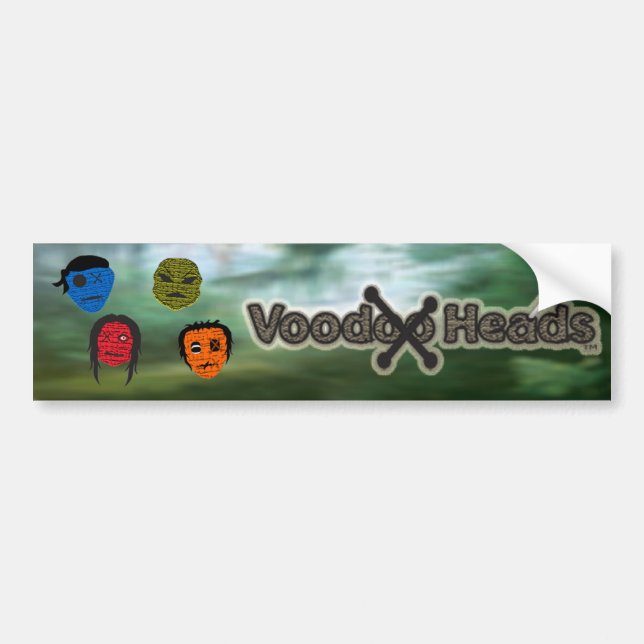 Adesivo Para Carro Cabeças Voodoo ~ Pântano (Frente)