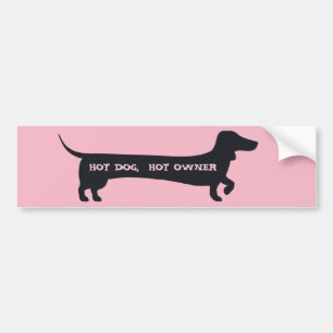 Adesivo Para Carro Cachorro quente engraçado, bumpersticker quente d