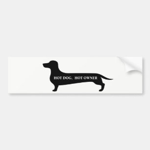Adesivo Para Carro Cachorro quente engraçado, bumpersticker quente d