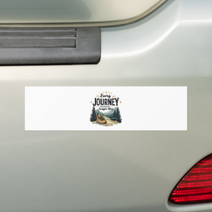 Adesivo Para Carro Cada jornada começa com um Solteiro