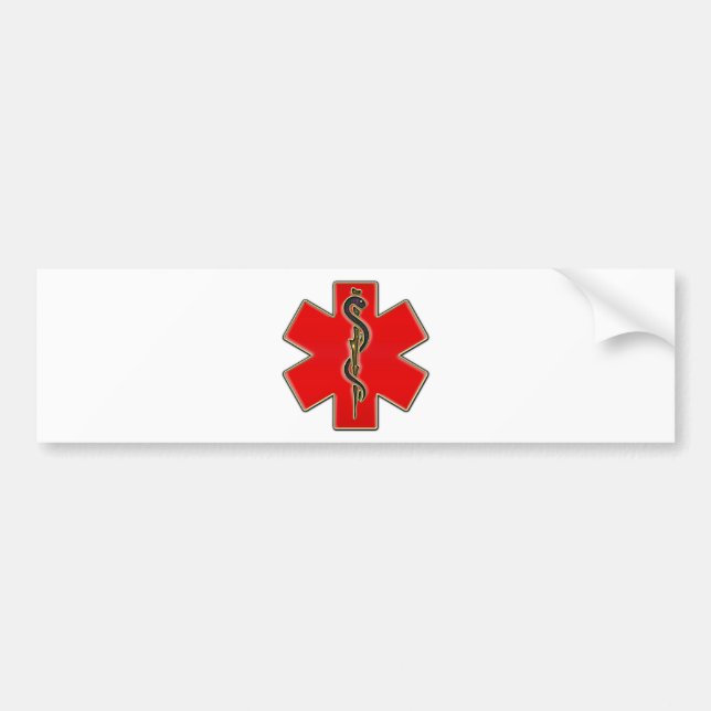 Adesivo Para Carro Caduceus médico (Frente)