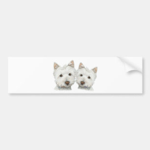 Adesivo Para Carro Cães bonitos de Westie
