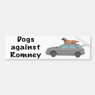 Adesivo Para Carro Cães contra Romney