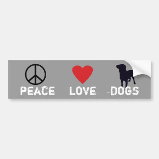 Adesivo Para Carro Cães do amor da paz