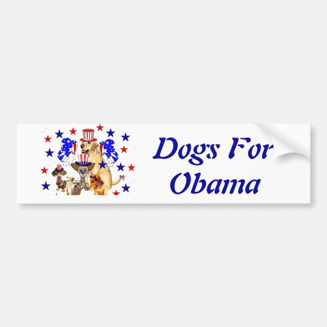 ADESIVO PARA CARRO CÃES PARA OBAMA (Frente)