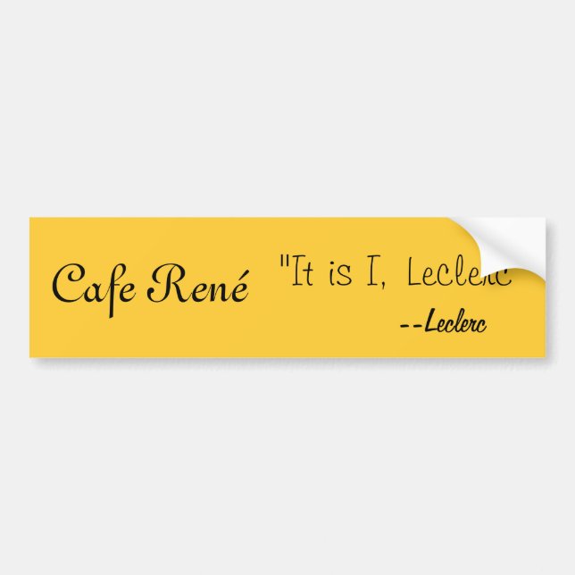 Adesivo Para Carro Café René (Frente)