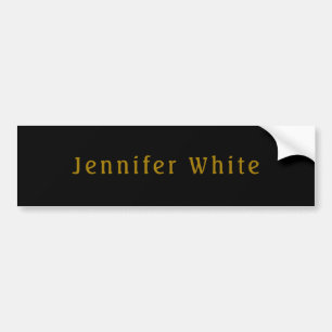 Adesivo Para Carro Caligrafia, Retro-Dourado e Black Name