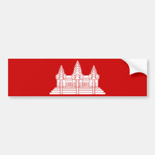 Adesivo Para Carro Cambodian de Angkor Wat/bandeira do Khmer