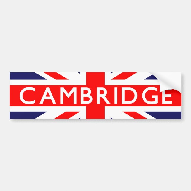 Adesivo Para Carro Cambridge: Bandeira Britânica (Frente)