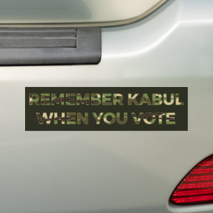 Adesivo Para Carro Camo Lembra Kabul Quando Você Vota