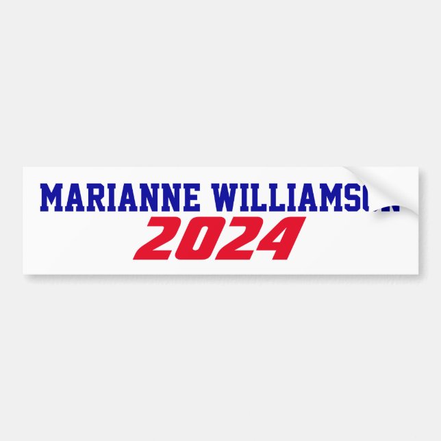Adesivo Para Carro Campanha 2024 Marianne Williamson Presidente EUA (Frente)