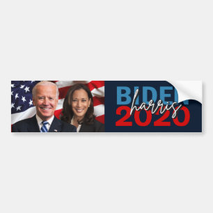 Adesivo Para Carro Campanha Biden Harris 2020 com Foto Patriótica