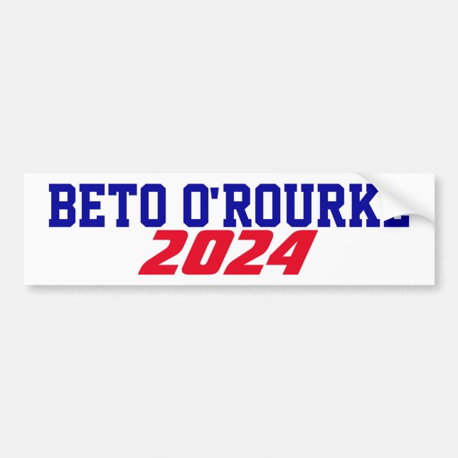 Adesivo Para Carro Campanha de apoio à campanha Beto O'Rourke 2024 (Frente)