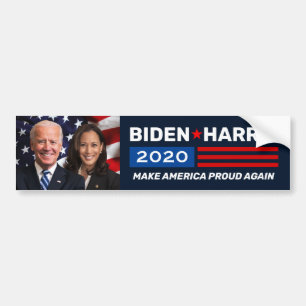 Adesivo Para Carro Campanha Personalizada de Foto Patriótica Biden H